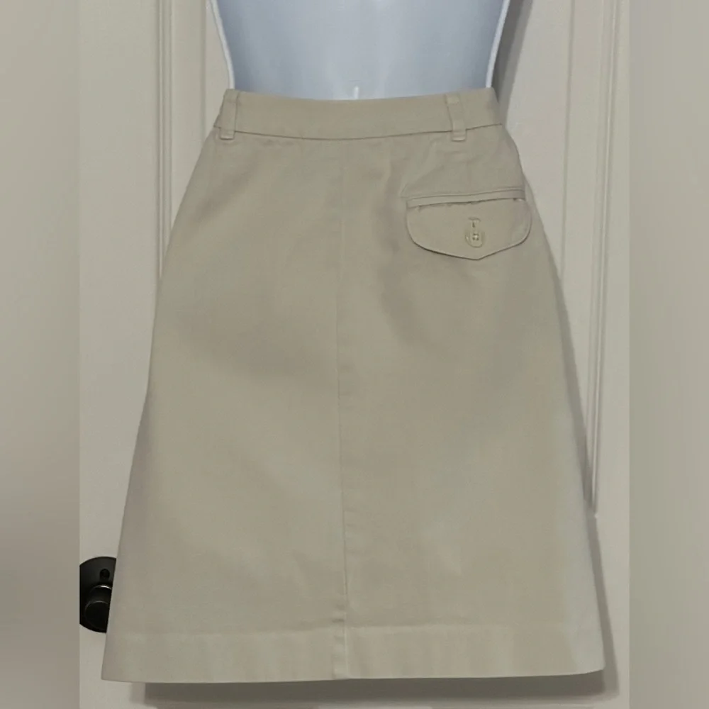 Annex Petite Khaki Utility Skirt Size 4P Button Pocket Belted Style